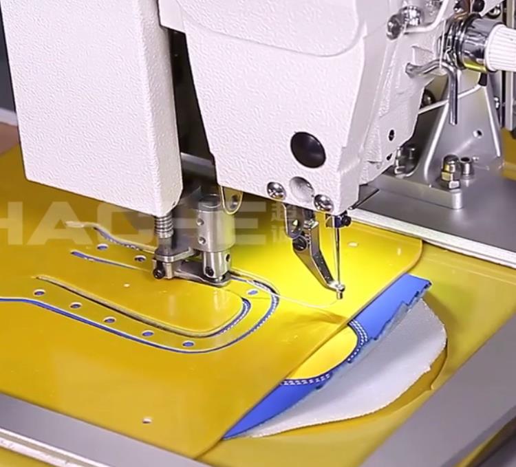 Automatic hole punching sewing machine