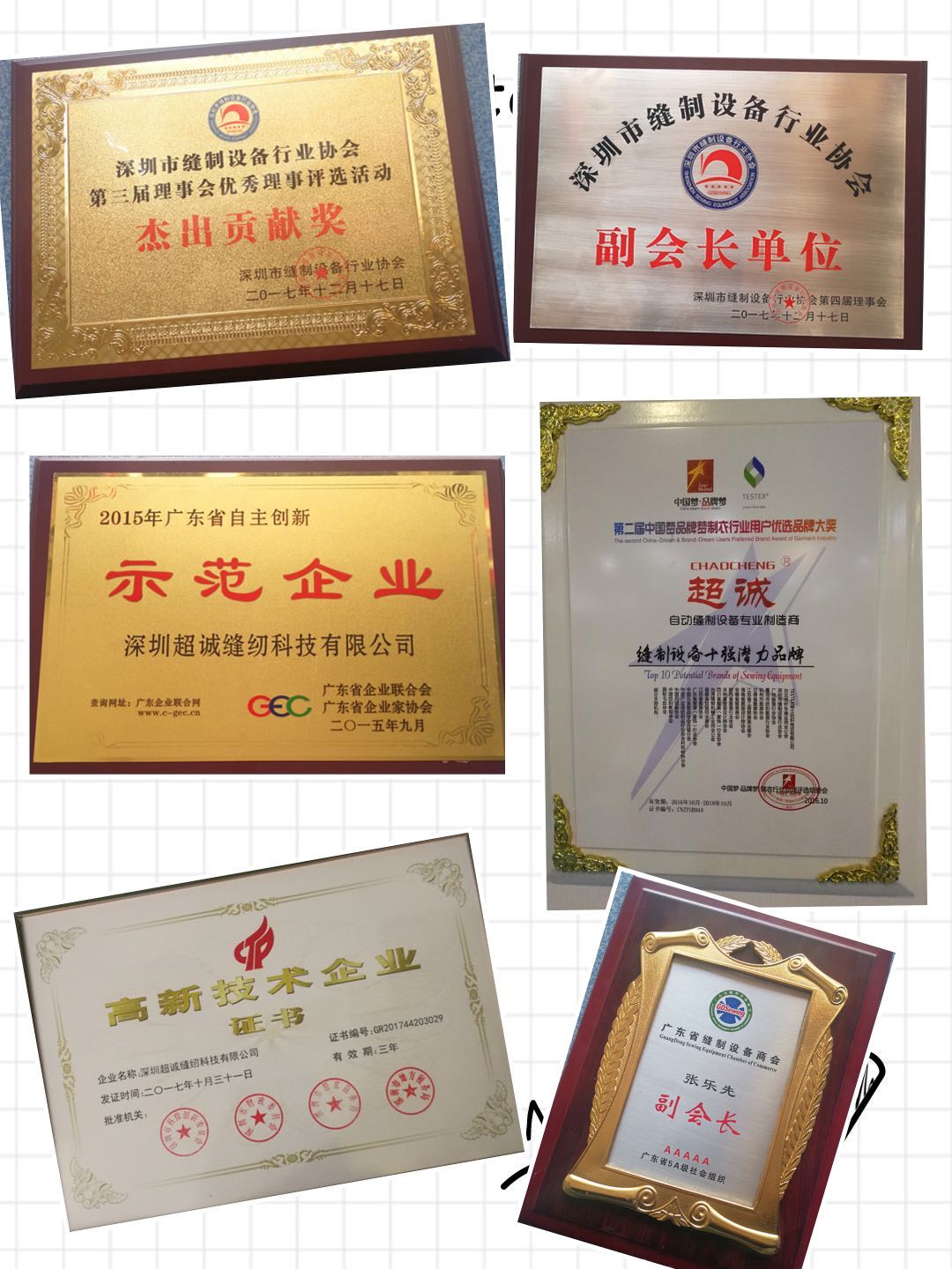 industrial sewing machine certificate