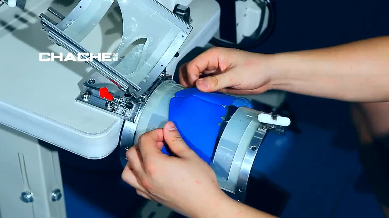 Computerized sewing machine for shoe heel piece