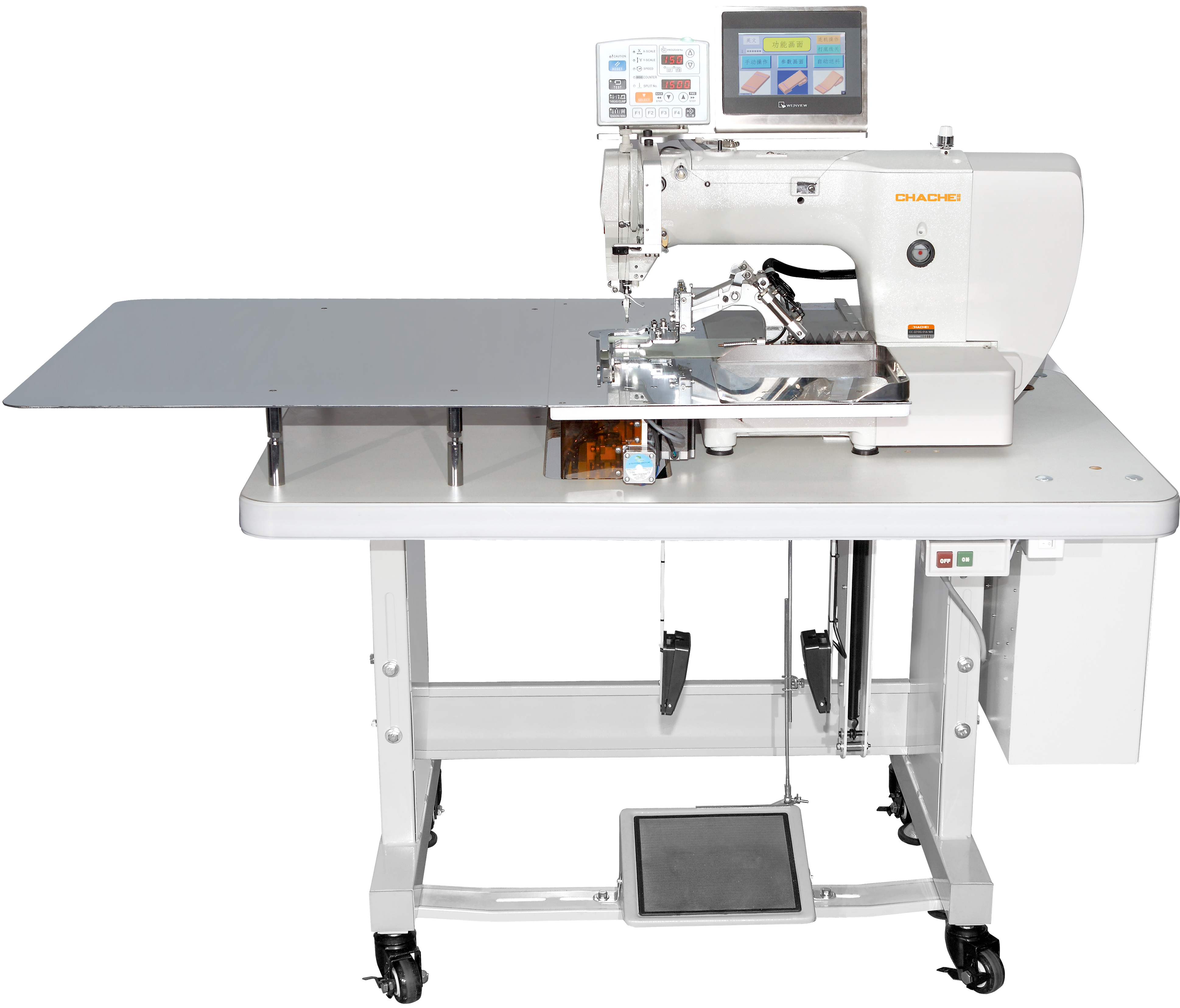 Industrial sewing machine for bra snap zigzag sewing